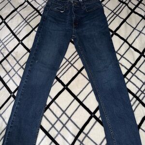 Denim Blue Straight Leg Jeans